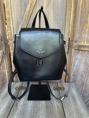 Kate Spade Black Saffiano Leather Backpack